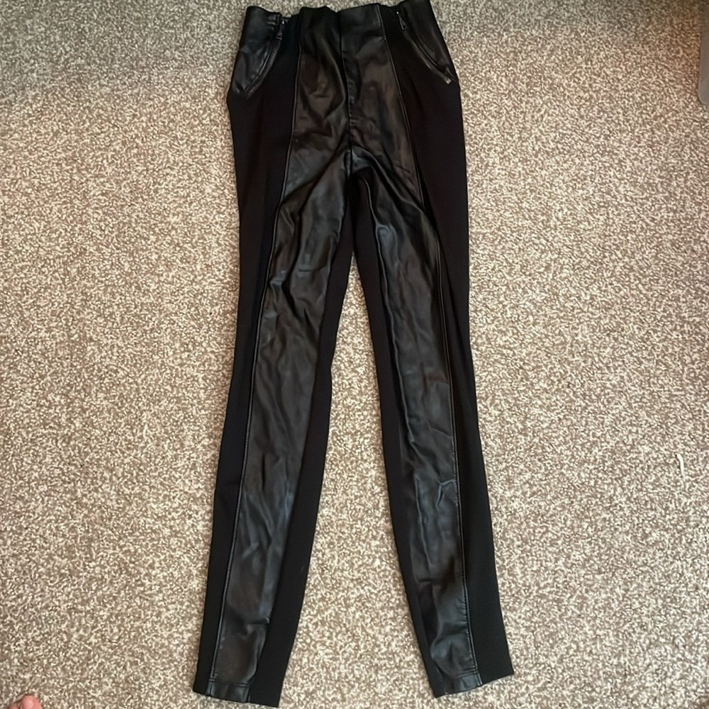 Guess Faux Leather Front Legging Pants - Picture 2 of 8
